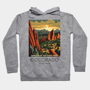 A Vintage Travel Illustration of the Garden of the Gods Park - Colorado - US Hoodie